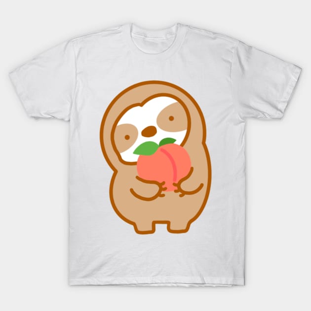 Cute Peach Sloth T-Shirt by theslothinme